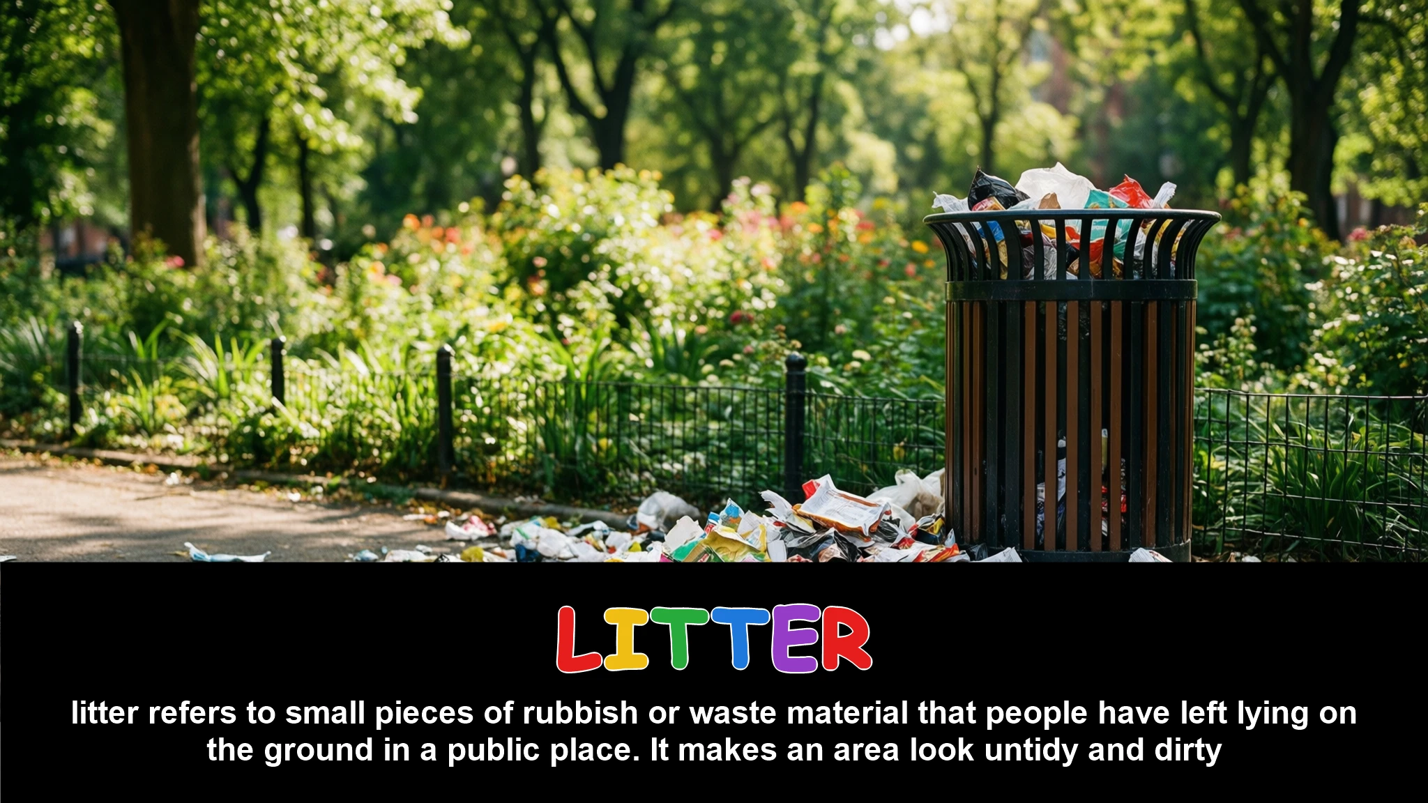 English Illustration for litter